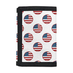 American Circle Flag Pattern Print Trifold Wallet