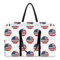 American Circle Flag Pattern Print Utility Tote Bag