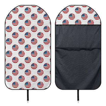 American Circle Flag Pattern Print Waterproof Car Seat Cover
