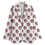 American Circle Flag Pattern Print Women's Blazer