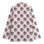 American Circle Flag Pattern Print Women's Blazer