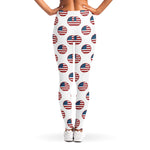 American Circle Flag Pattern Print Women's Leggings