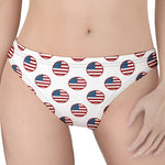 American Circle Flag Pattern Print Women's Thong