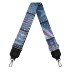 American Denim Patchwork Pattern Print Bag Strap
