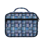 American Denim Patchwork Pattern Print Briefcase Bible Bag