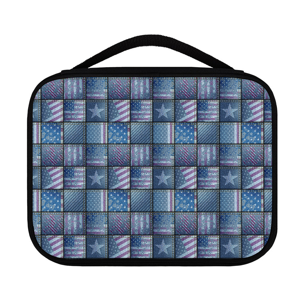 American Denim Patchwork Pattern Print Classic Bible Case
