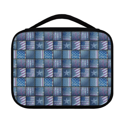 American Denim Patchwork Pattern Print Classic Bible Case