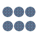 American Denim Patchwork Pattern Print Coaster Set