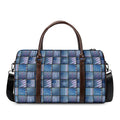 American Denim Patchwork Pattern Print Duffel Bag