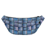American Denim Patchwork Pattern Print Fanny Pack