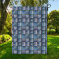 American Denim Patchwork Pattern Print Garden Flag