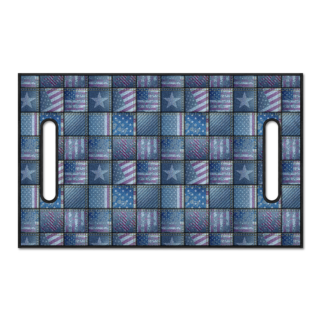 American Denim Patchwork Pattern Print Golf Cart Seat Cover