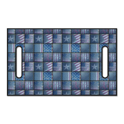 American Denim Patchwork Pattern Print Golf Cart Seat Cover