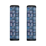 American Denim Patchwork Pattern Print Handle Covers