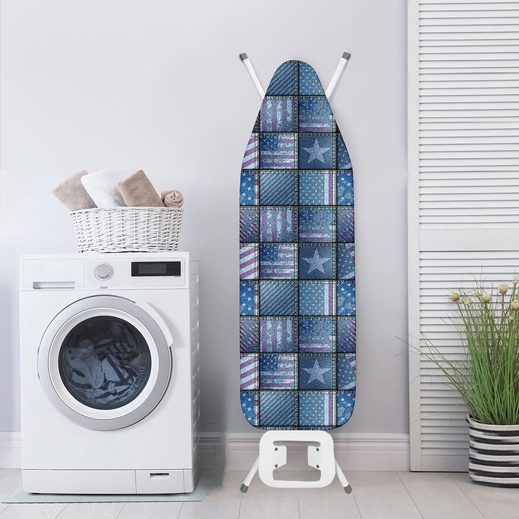 American Denim Patchwork Pattern Print Ironing Board Cover