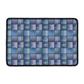 American Denim Patchwork Pattern Print Kitchen Mat