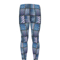 American Denim Patchwork Pattern Print Men's Leggings