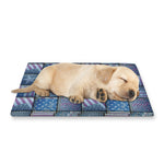 American Denim Patchwork Pattern Print Pet Cooling Mat Cover