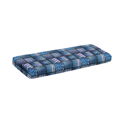 American Denim Patchwork Pattern Print Piano Keyboard Cover
