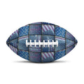 American Denim Patchwork Pattern Print Rugby Ball