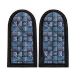 American Denim Patchwork Pattern Print Skillet Handle Cover