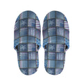 American Denim Patchwork Pattern Print Slippers