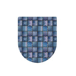 American Denim Patchwork Pattern Print Toilet Lid Cover