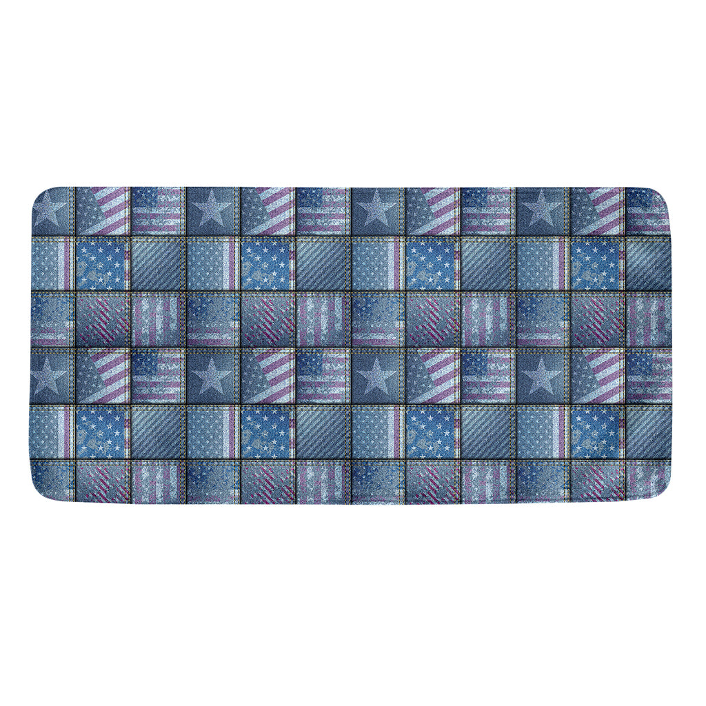 American Denim Patchwork Pattern Print Towel