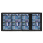 American Denim Patchwork Pattern Print Trifold Wallet
