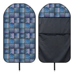 American Denim Patchwork Pattern Print Waterproof Car Seat Cover