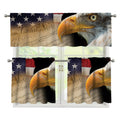 American Dream Of Liberty Print 3 Piece Kitchen Curtains
