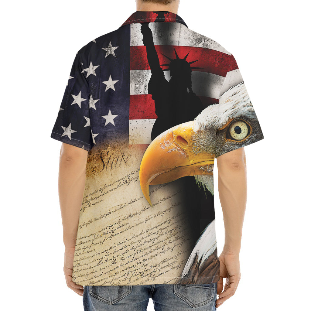 American Dream Of Liberty Print Aloha Shirt
