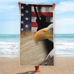 American Dream Of Liberty Print Beach Towel