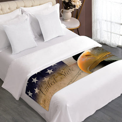 American Dream Of Liberty Print Bed Runner