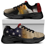 American Dream Of Liberty Print Black Chunky Shoes