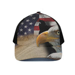 American Dream Of Liberty Print Black Mesh Trucker Cap