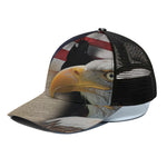 American Dream Of Liberty Print Black Mesh Trucker Cap