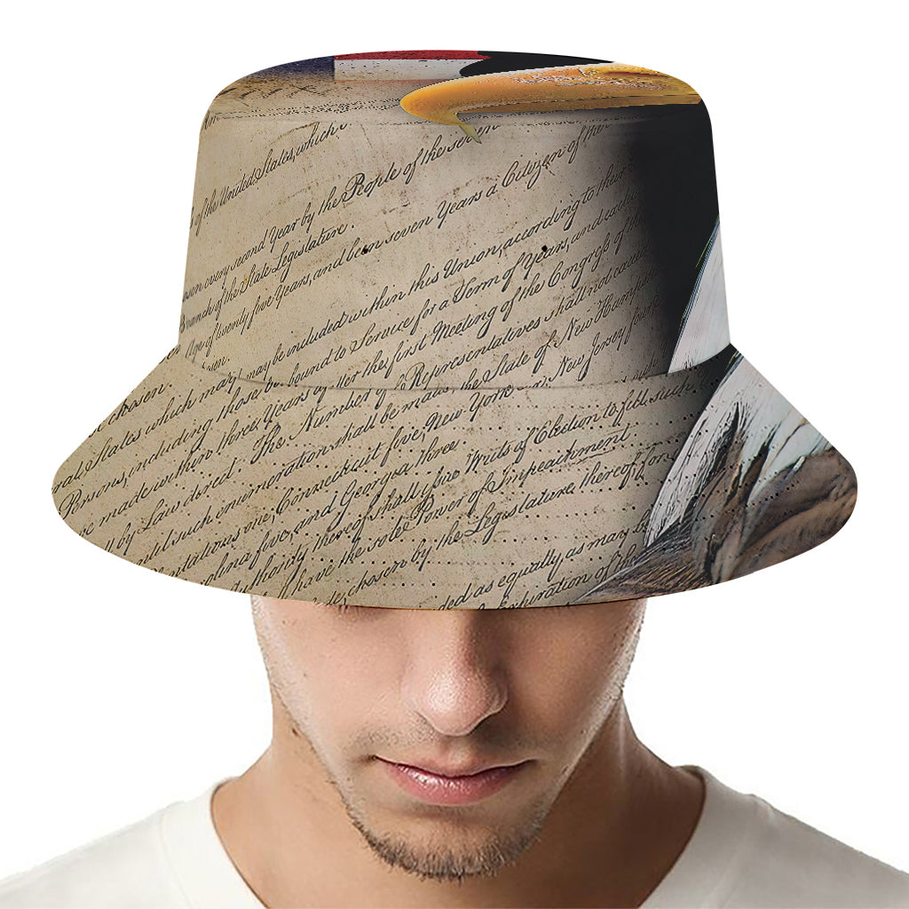 American Dream Of Liberty Print Bucket Hat