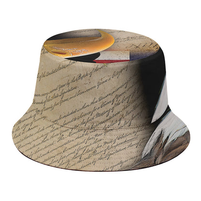 American Dream Of Liberty Print Bucket Hat
