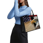 American Dream Of Liberty Print Canvas Tote Bag