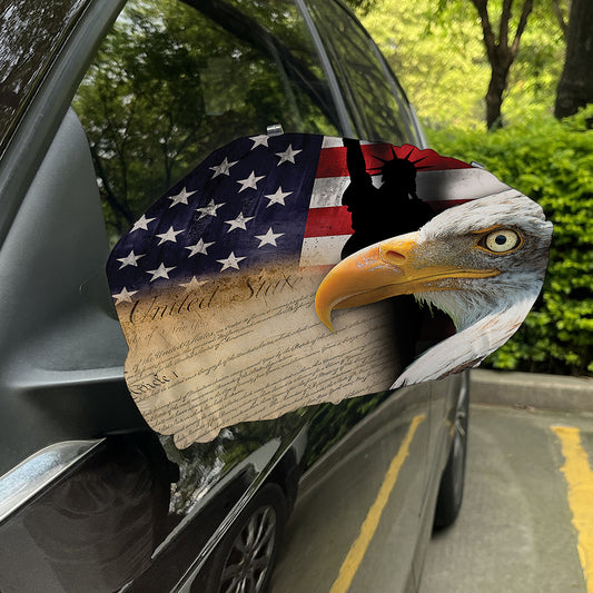 American Dream Of Liberty Print Car Side Mirror Covers