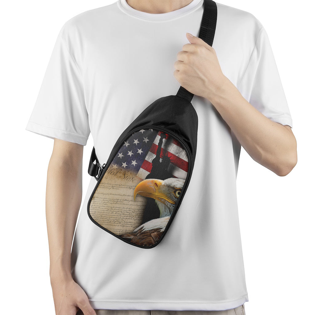 American Dream Of Liberty Print Chest Bag