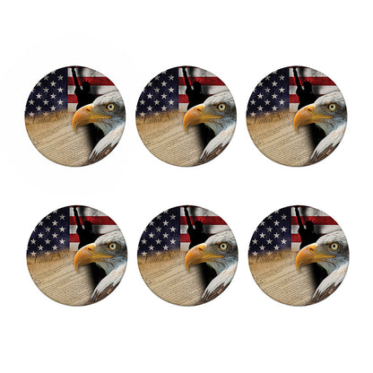 American Dream Of Liberty Print Coaster Set