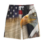 American Dream Of Liberty Print Cotton Shorts