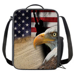 American Dream Of Liberty Print Crossbody Lunch Bag