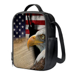American Dream Of Liberty Print Crossbody Lunch Bag