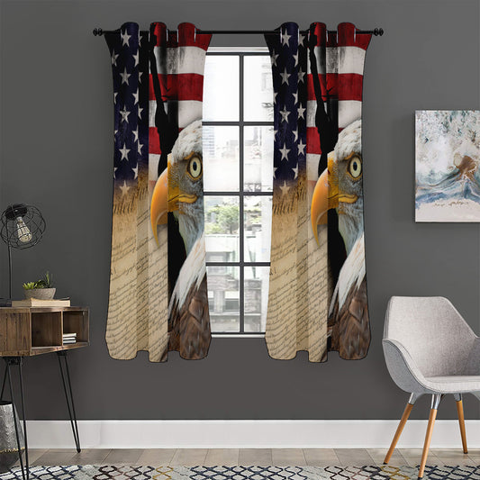 American Dream Of Liberty Print Curtain