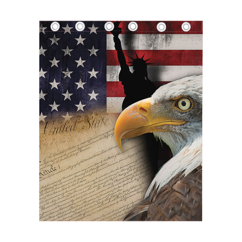 American Dream Of Liberty Print Curtain