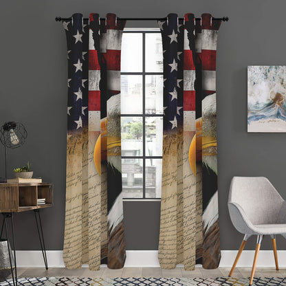American Dream Of Liberty Print Curtain
