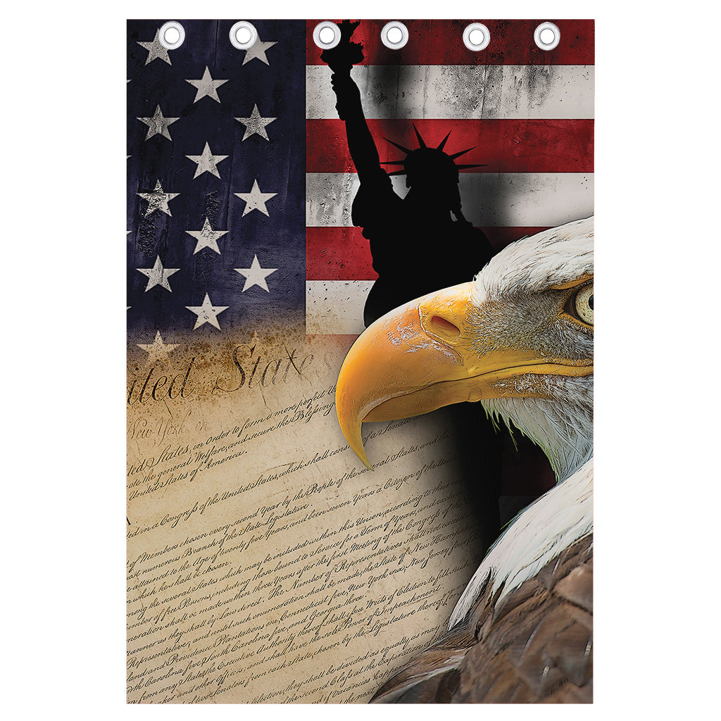 American Dream Of Liberty Print Curtain